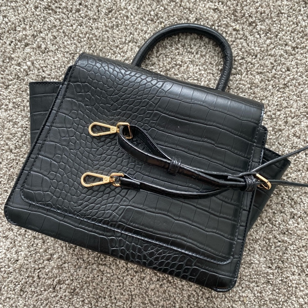 faux animal print purse